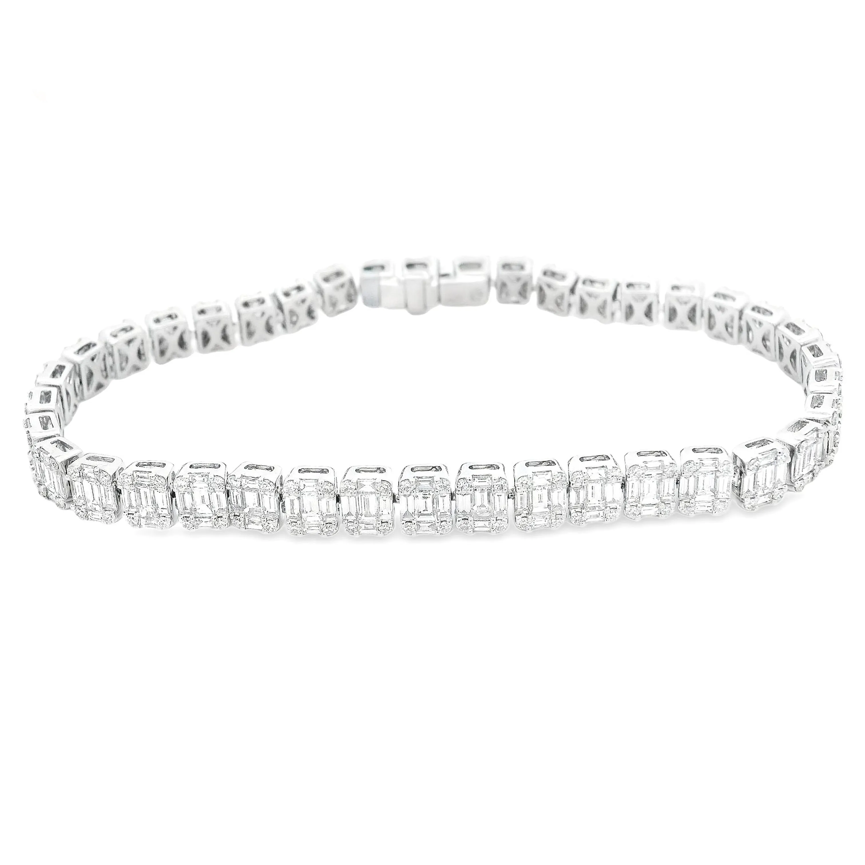6.82ct 18k White Gold Diamond Bracelet