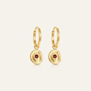 9ct Gold Ruby Gem Drops  (set of 2)