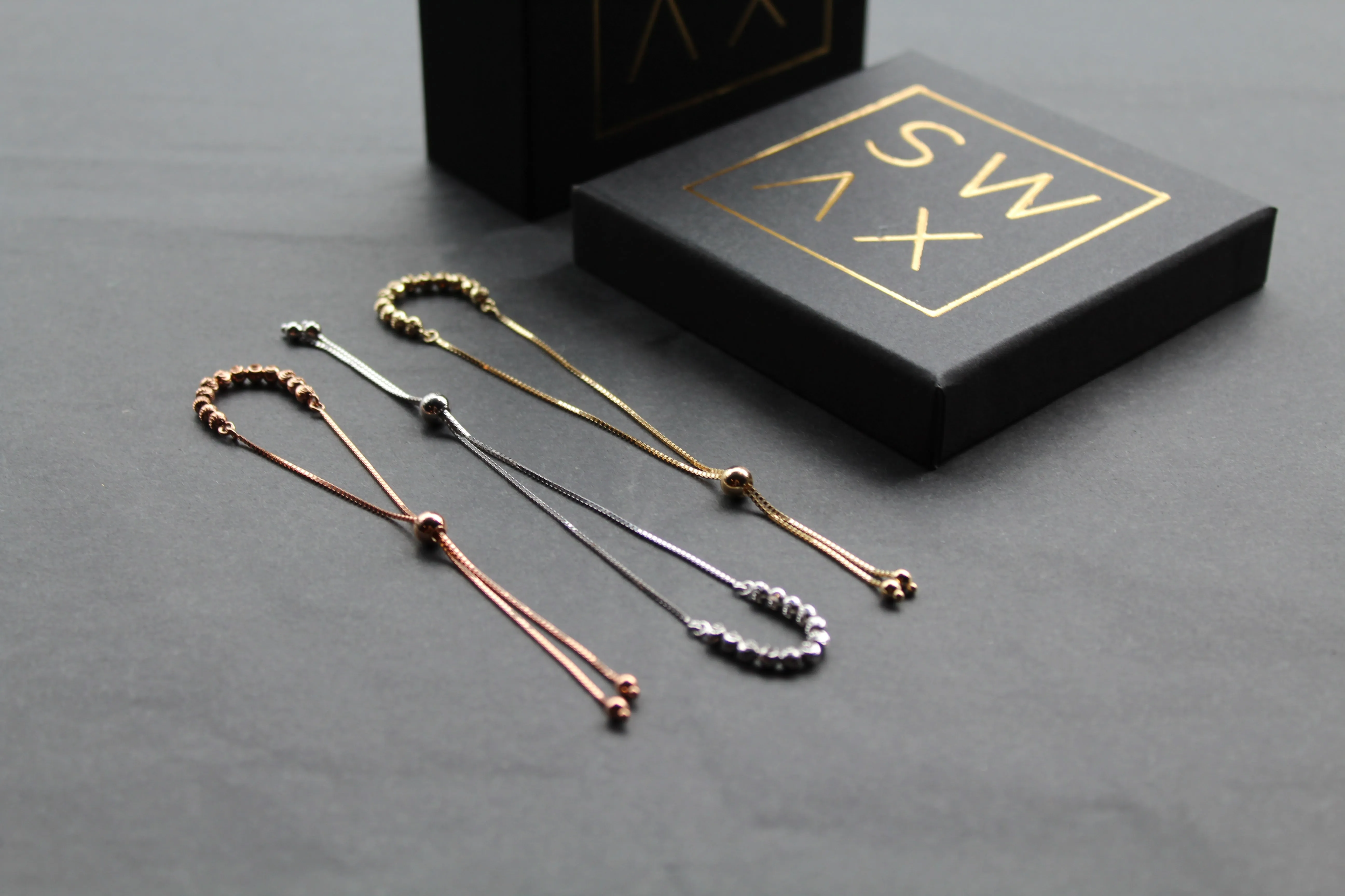 9ct Gold Slider Bracelets
