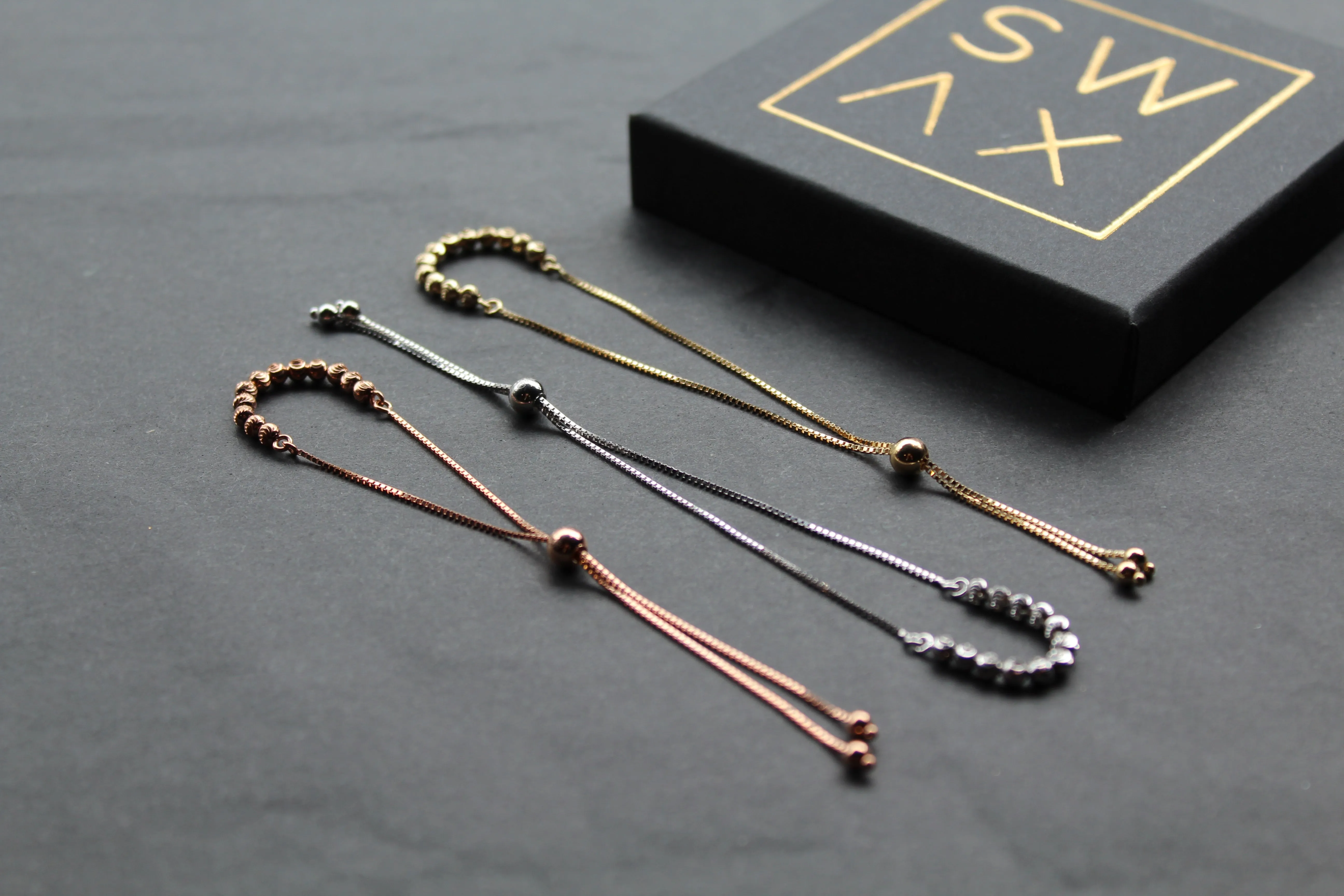 9ct Gold Slider Bracelets