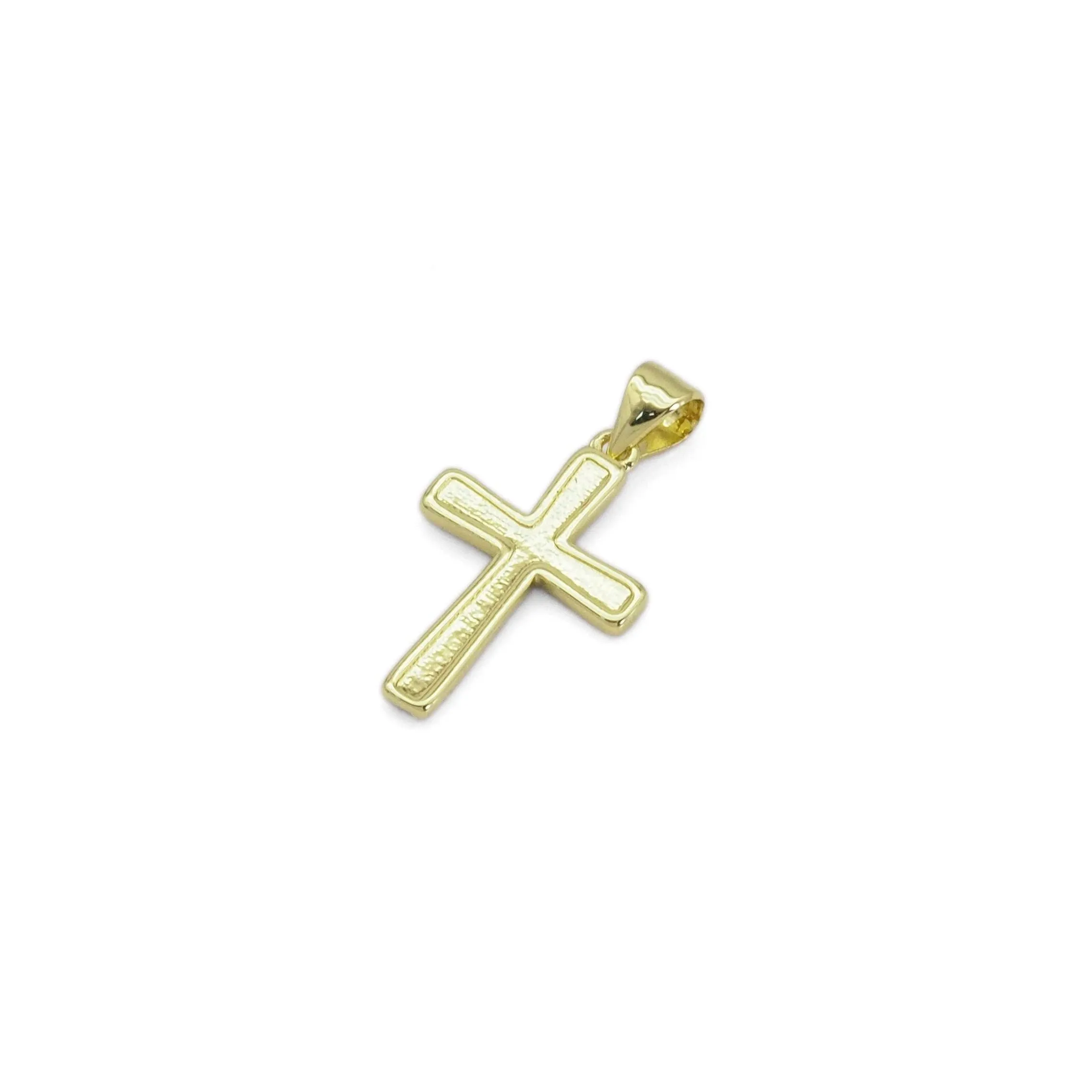 Abalone Pink White Blue Mother of pearl Cross Charm, Sku#LX3