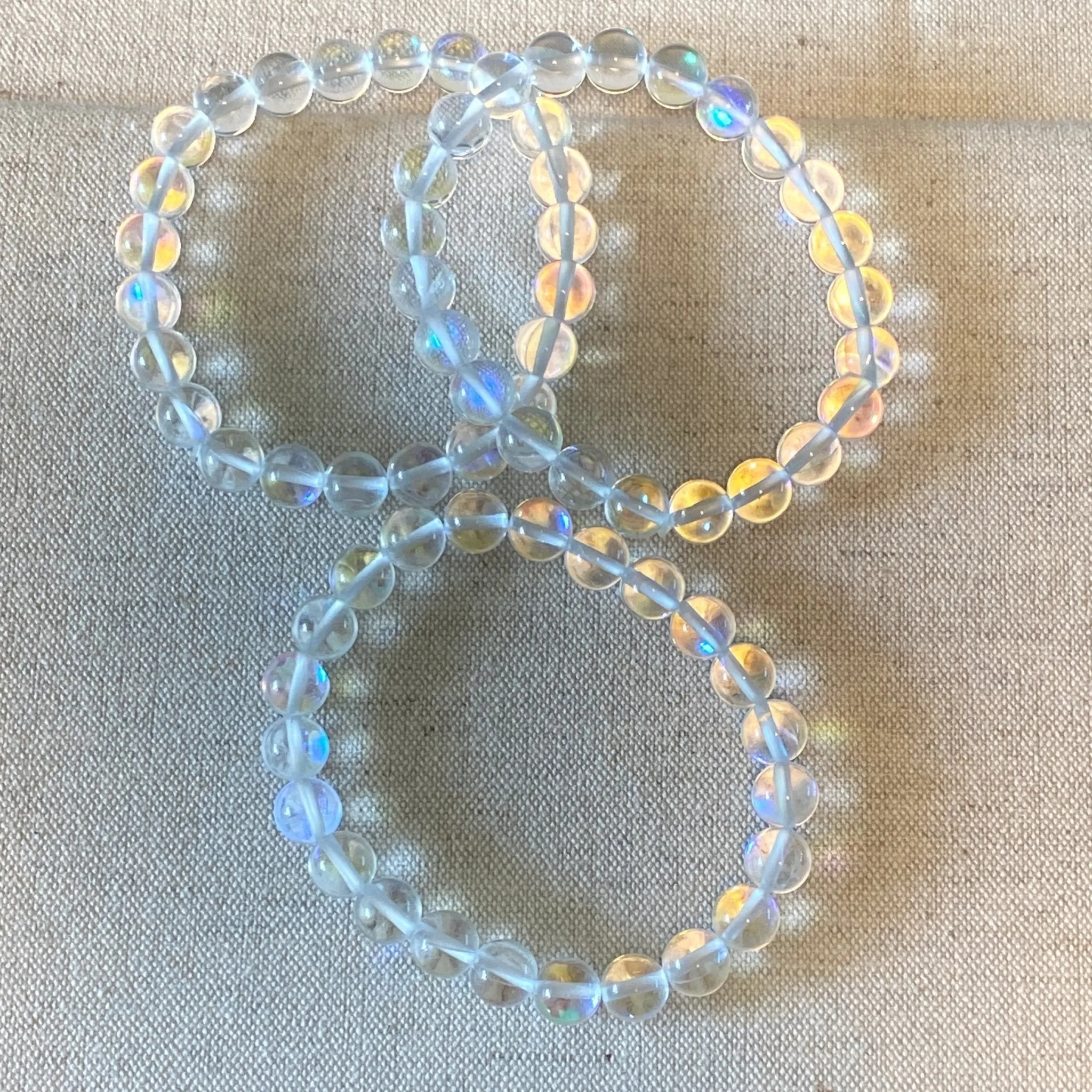 Angel Aura Quartz Stone Crystal Beacelet