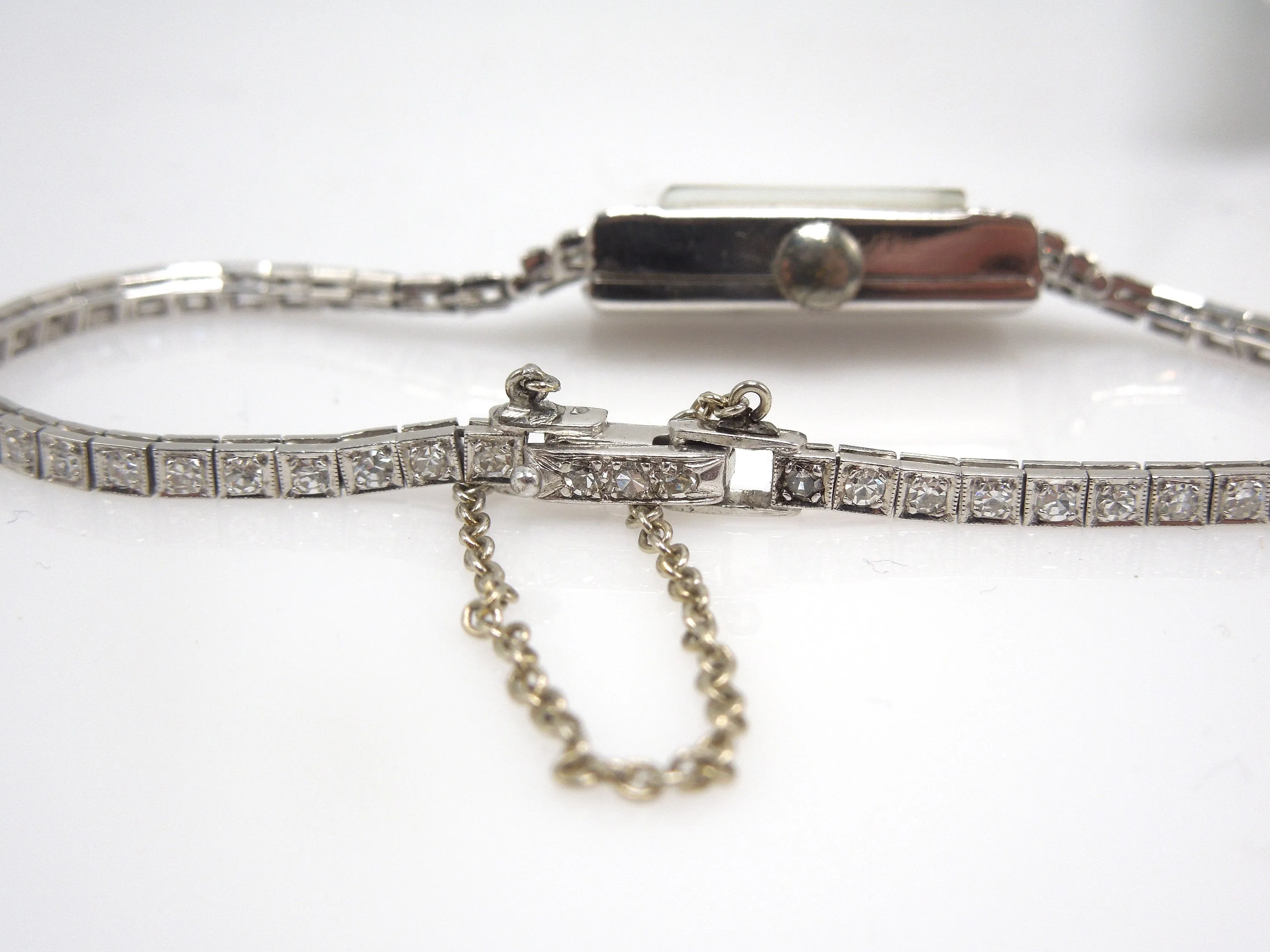 Antique Platinum and Diamond Rodania Ladies Wristwatch
