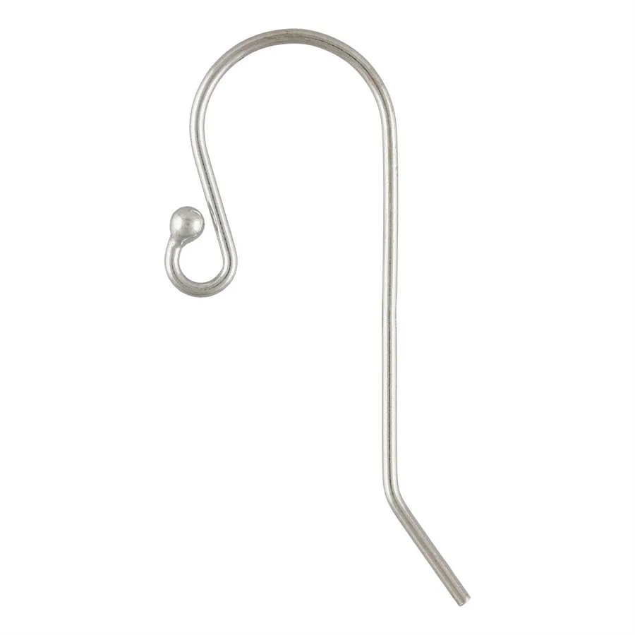 Ball End Ear Wire 12.0x25.0mm (0.66mm),  14k gold filled.  #4006394