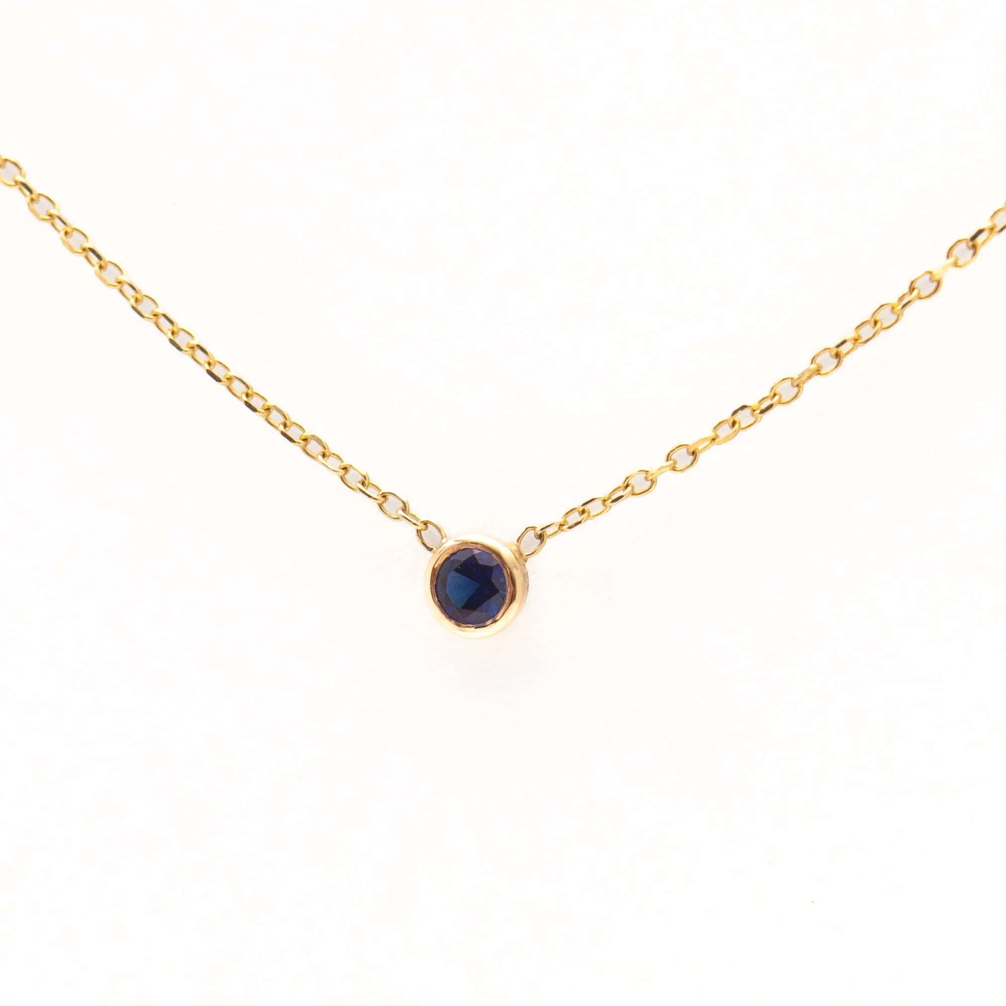 Barely-There Blue Sapphire Necklace