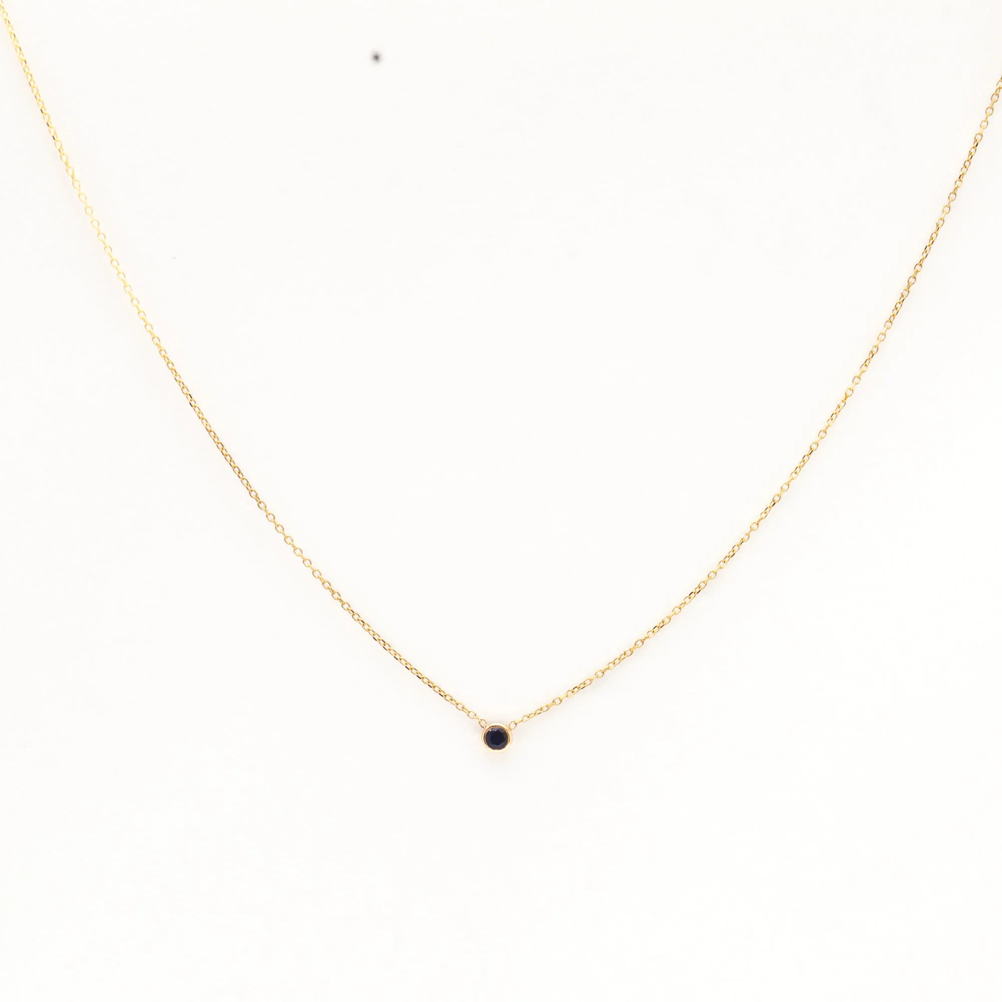 Barely-There Blue Sapphire Necklace