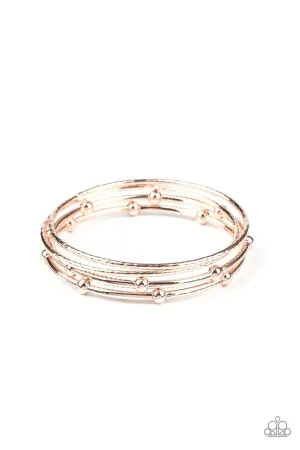 Beauty Basic Rose Gold Paparazzi Bracelet