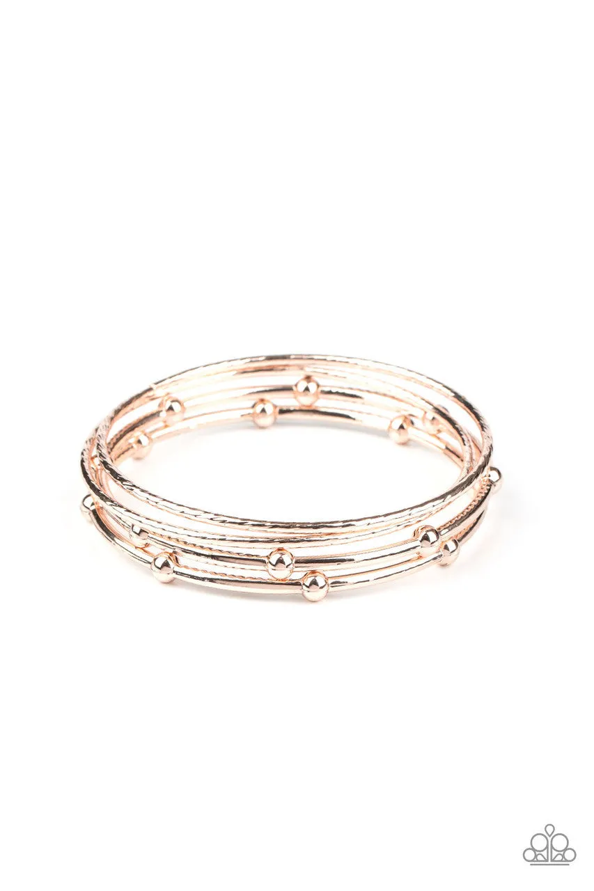 Beauty Basic Rose Gold Paparazzi Bracelet