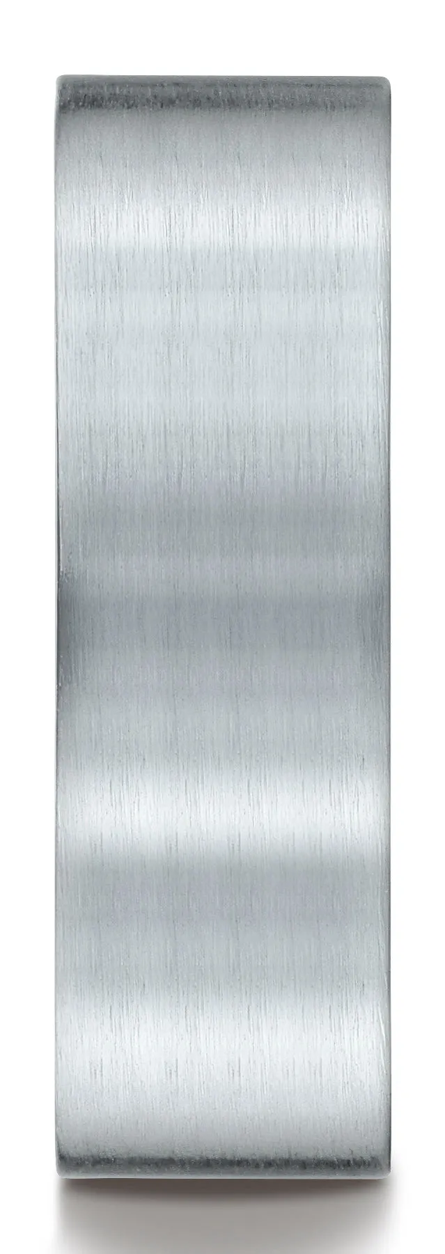 Benchmark 18k White Gold 7mm Comfort-Fit Satin-Finished Carved Design Band, (Sizes 4-15)