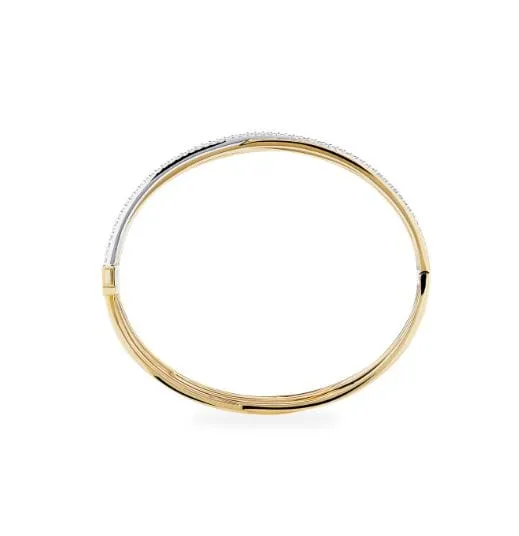 Birks 18K Rosee Du Matin Diamond Criss Cross Bracelet