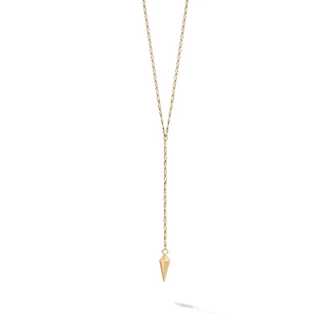 Birks 18k Yellow Gold Rock and Pearl Lariat Necklace