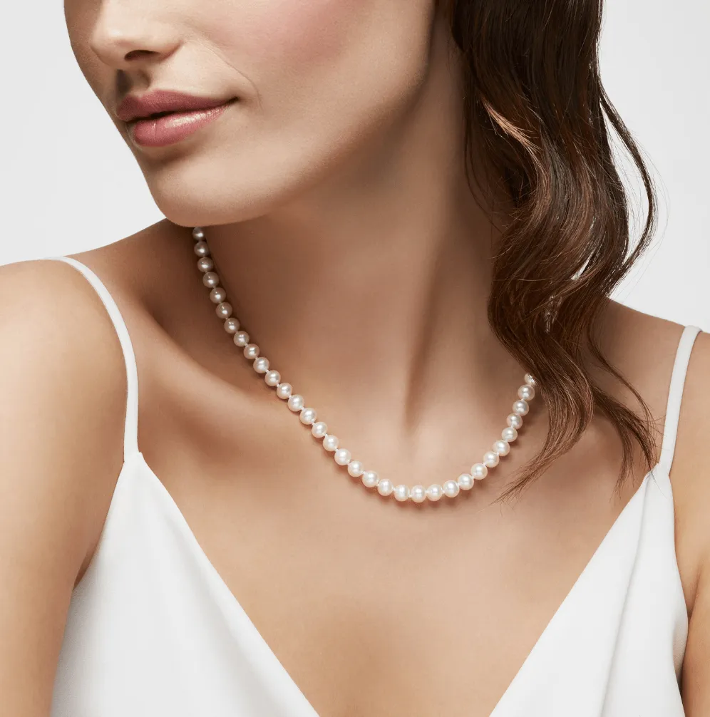 Birks Pearls 6-6.5mm Silver Cultured Freshwater Pearl Necklace