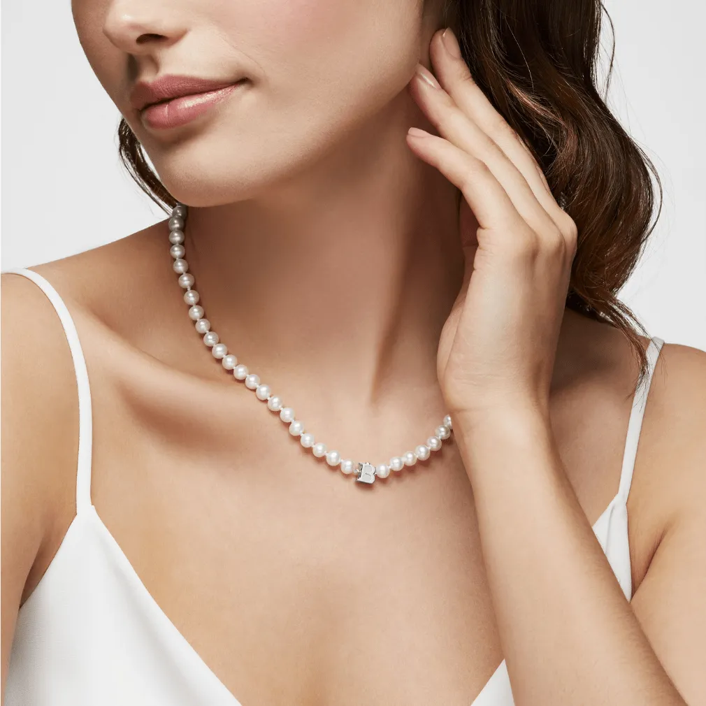 Birks Pearls 6-6.5mm Silver Cultured Freshwater Pearl Necklace