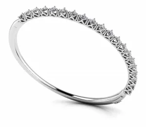 Blossoming Florals Lab-Grown Diamond Bangle with 2.88 ct.(finished) 3.5mm