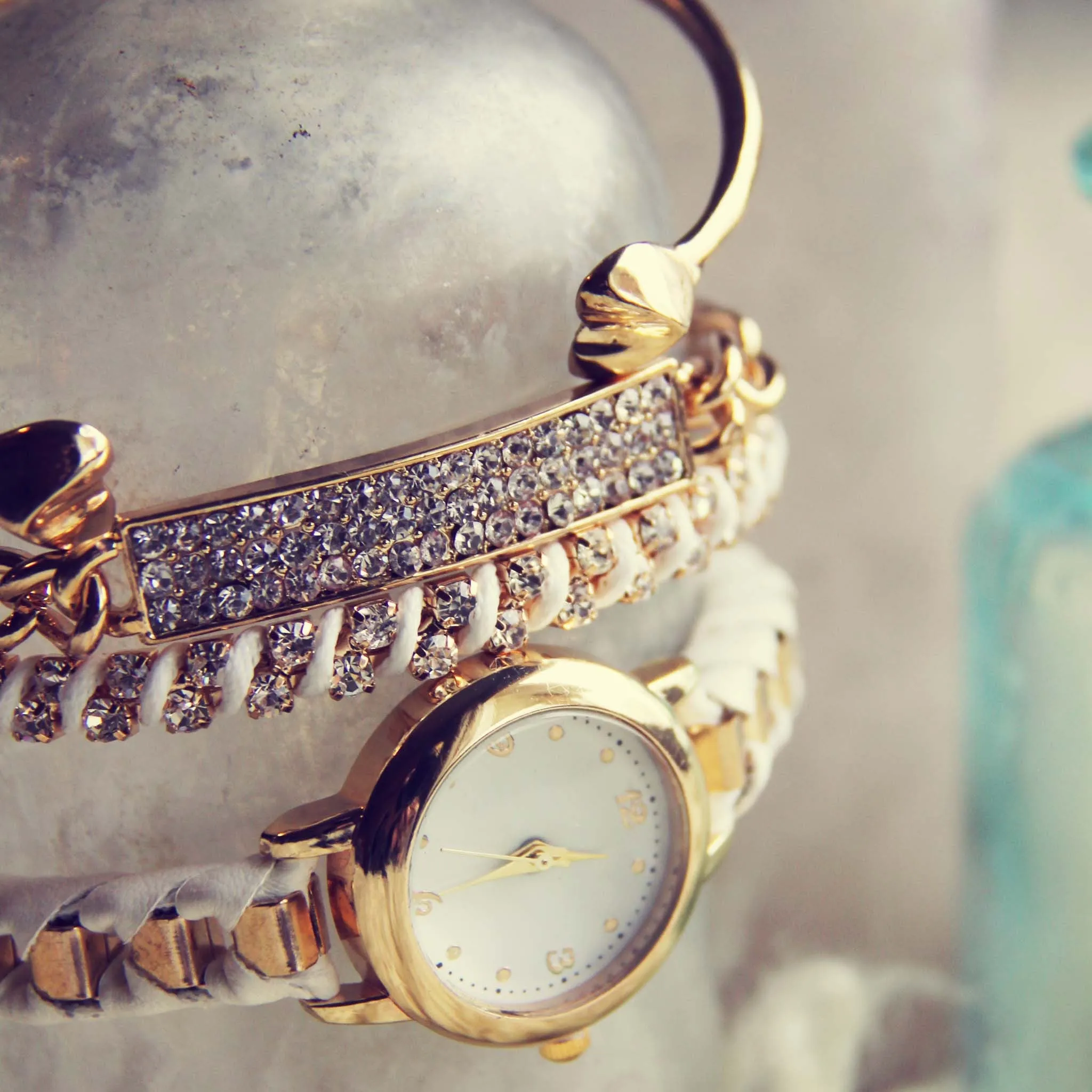 Bohemian Bangles Watch in White