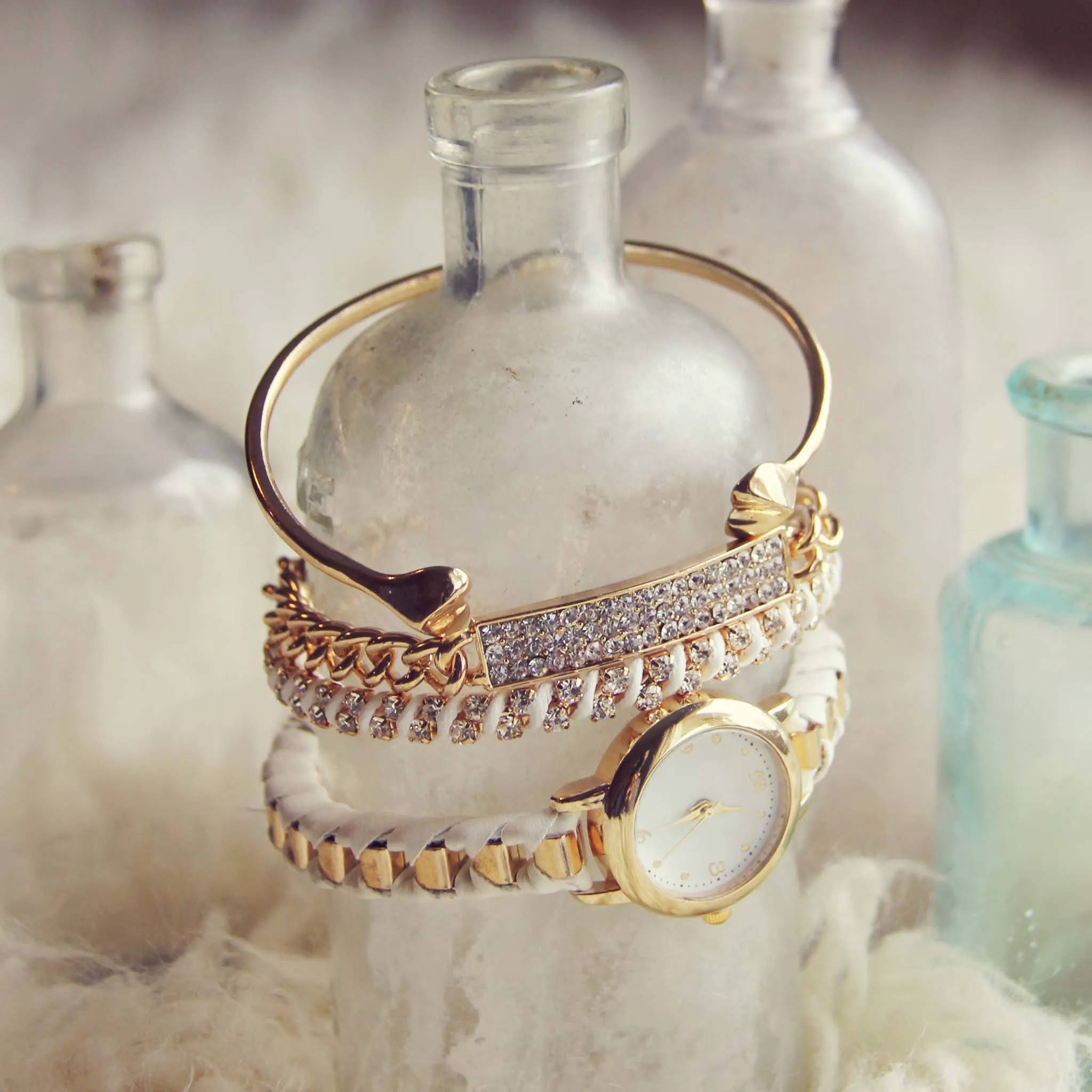 Bohemian Bangles Watch in White