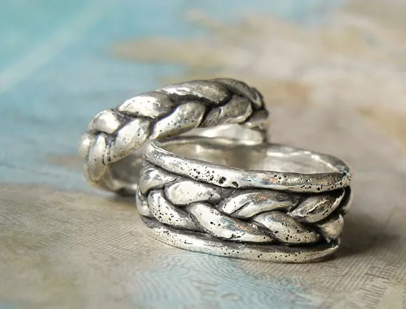 Braided Band Wedding Rings