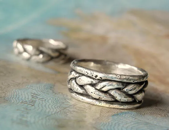 Braided Band Wedding Rings