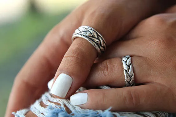 Braided Band Wedding Rings