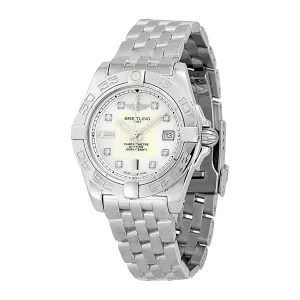 Breitling Galactic 32 Mother of Pearl Diamond Dial Ladies Watch A71356L2-A708SS A71356L2-A708-367a