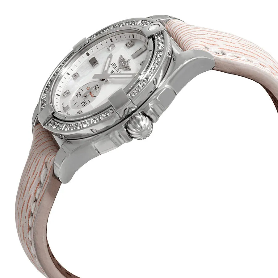 Breitling Galactic 36 Automatic Diamond Dial Pink Sahara Leather Watch A3733053/A717-112ZS A3733053/A717-239X-A16BA.1
