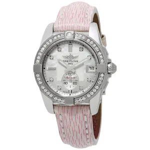 Breitling Galactic 36 Automatic Diamond Dial Pink Sahara Leather Watch A3733053/A717-112ZS A3733053/A717-239X-A16BA.1
