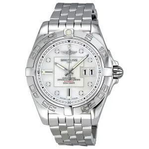Breitling Galactic 41 Automatic Diamond Mother of Pearl Men's Watch A49350L2-A702SS A49350L2-A702-366A