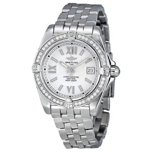 Breitling Galactic Silver Dial Diamond Ladies Watch A7135653-G649SS A7135653/G649SS