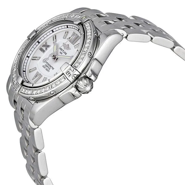 Breitling Galactic Silver Dial Diamond Ladies Watch A7135653-G649SS A7135653/G649SS