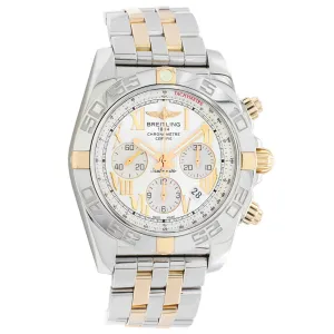 Breitling Stainless Steel 18K Rose Gold Chronomat 44 IB0110