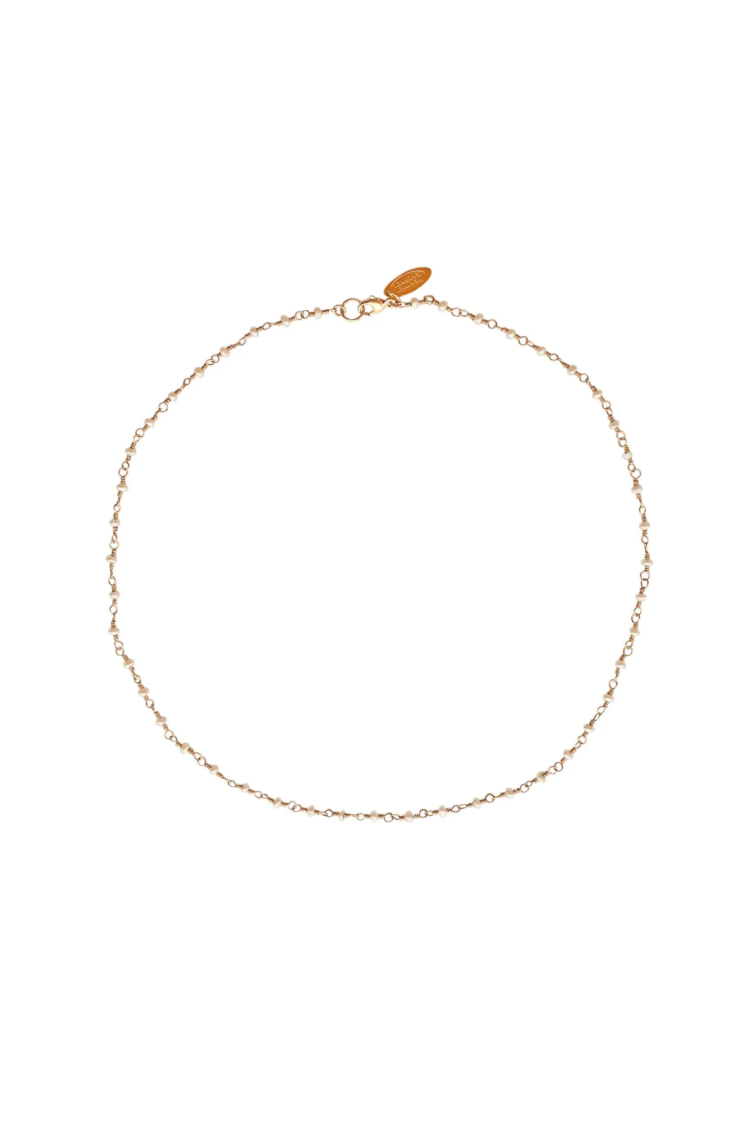 Bridal Round Freshwater Pearl Link Necklace