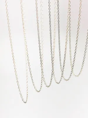 Bulk Quantity - 18" 925 Sterling Silver Anti Tarnish Alloy - 1mm Round Cable Chain Necklaces