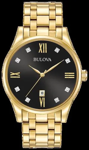 Bulova Men's Gold-tone Diamond Watch