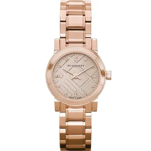 Burberry Heritage Rose Gold Stainless Steel Rose Gold Dial Quartz Watch for Ladies - BU9215