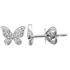 BUTTERFLY DIAMOND STUD EARRINS