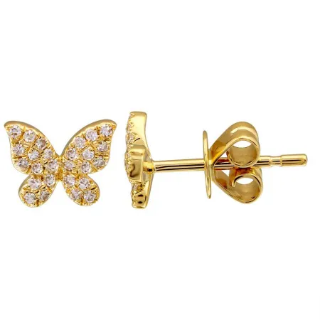 BUTTERFLY DIAMOND STUD EARRINS