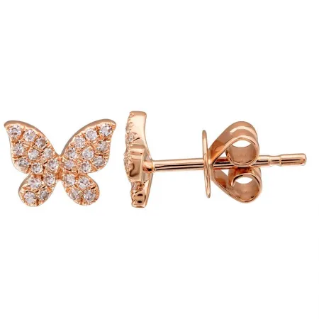 BUTTERFLY DIAMOND STUD EARRINS