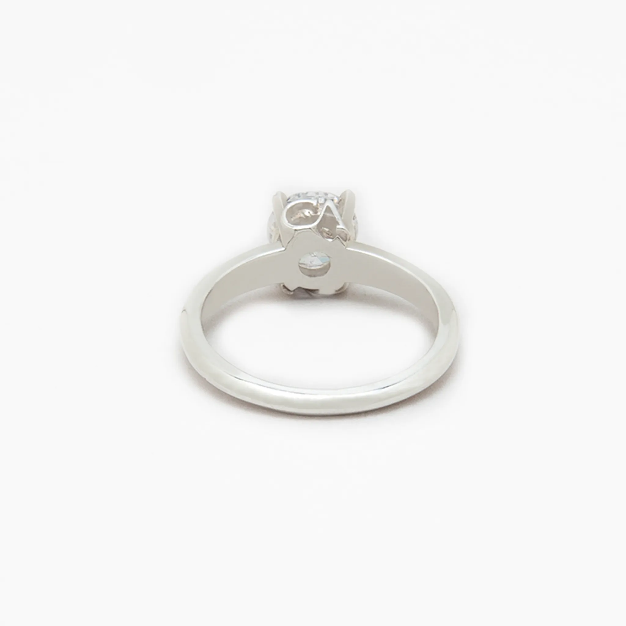 CA 18 Karat "Diamond Solitaire" 18 Karat White Gold Engagement Ring