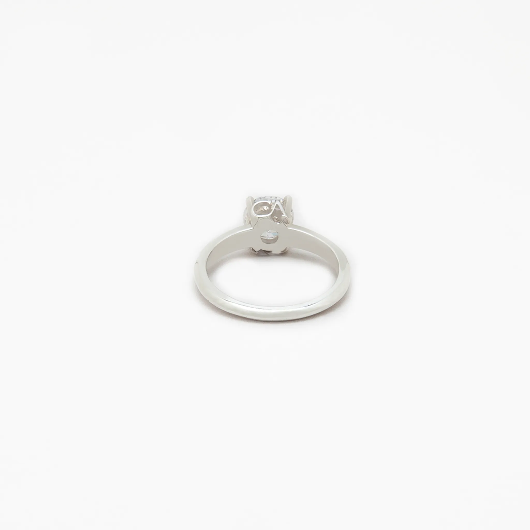 CA 18 Karat "Diamond Solitaire" 18 Karat White Gold Engagement Ring
