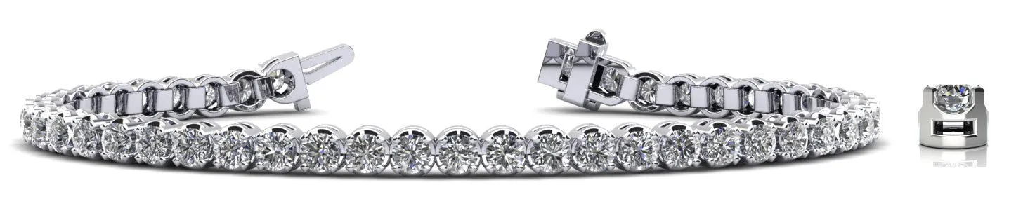 Captivating Shimmer Lab-Grown Diamond Tennis Bracelet with 4.73 ct.(finished) 3mm