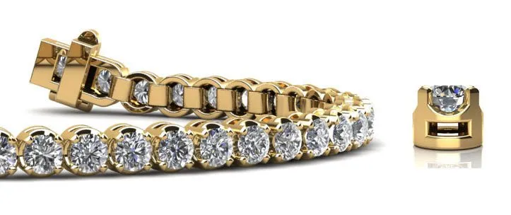 Captivating Shimmer Lab-Grown Diamond Tennis Bracelet with 4.73 ct.(finished) 3mm