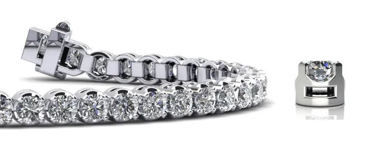 Captivating Shimmer Lab-Grown Diamond Tennis Bracelet with 4.73 ct.(finished) 3mm