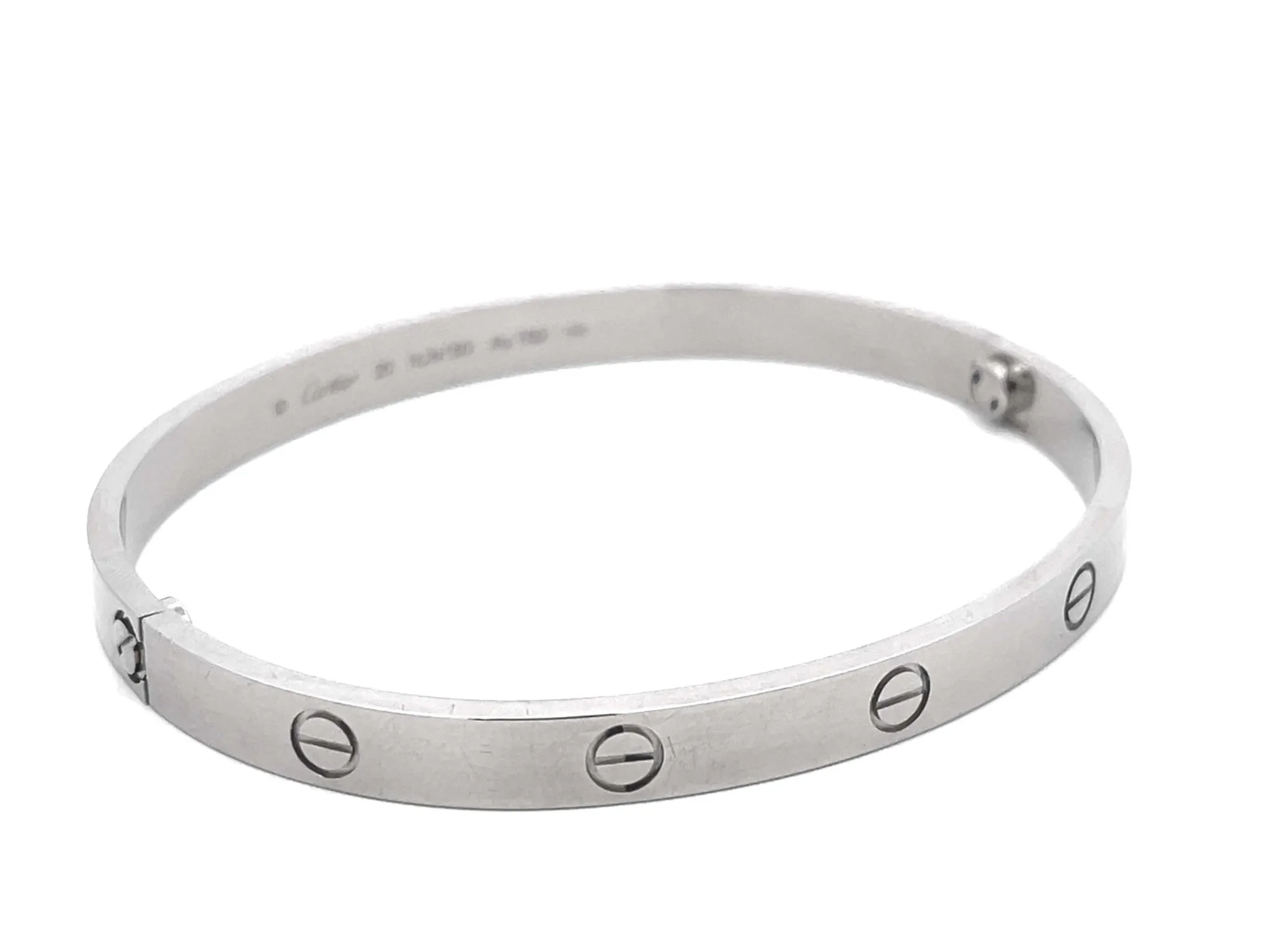 Cartier Love Bracelet 18K White Gold Size 20