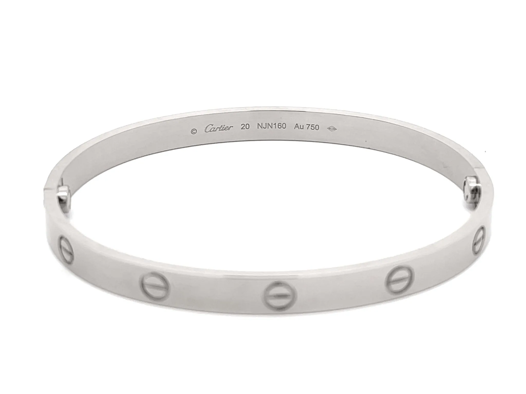Cartier Love Bracelet 18K White Gold Size 20