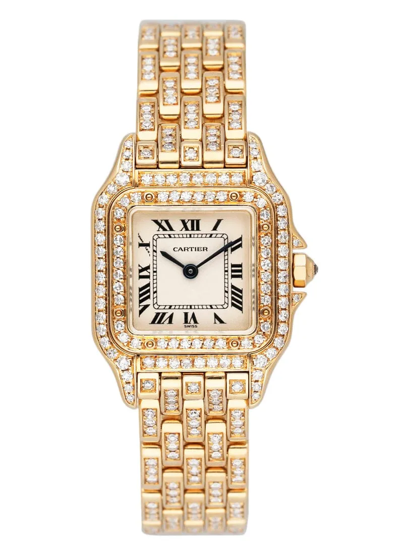Cartier Panthere WF3072FF 18K Yellow Gold & Diamond Ladies Watch