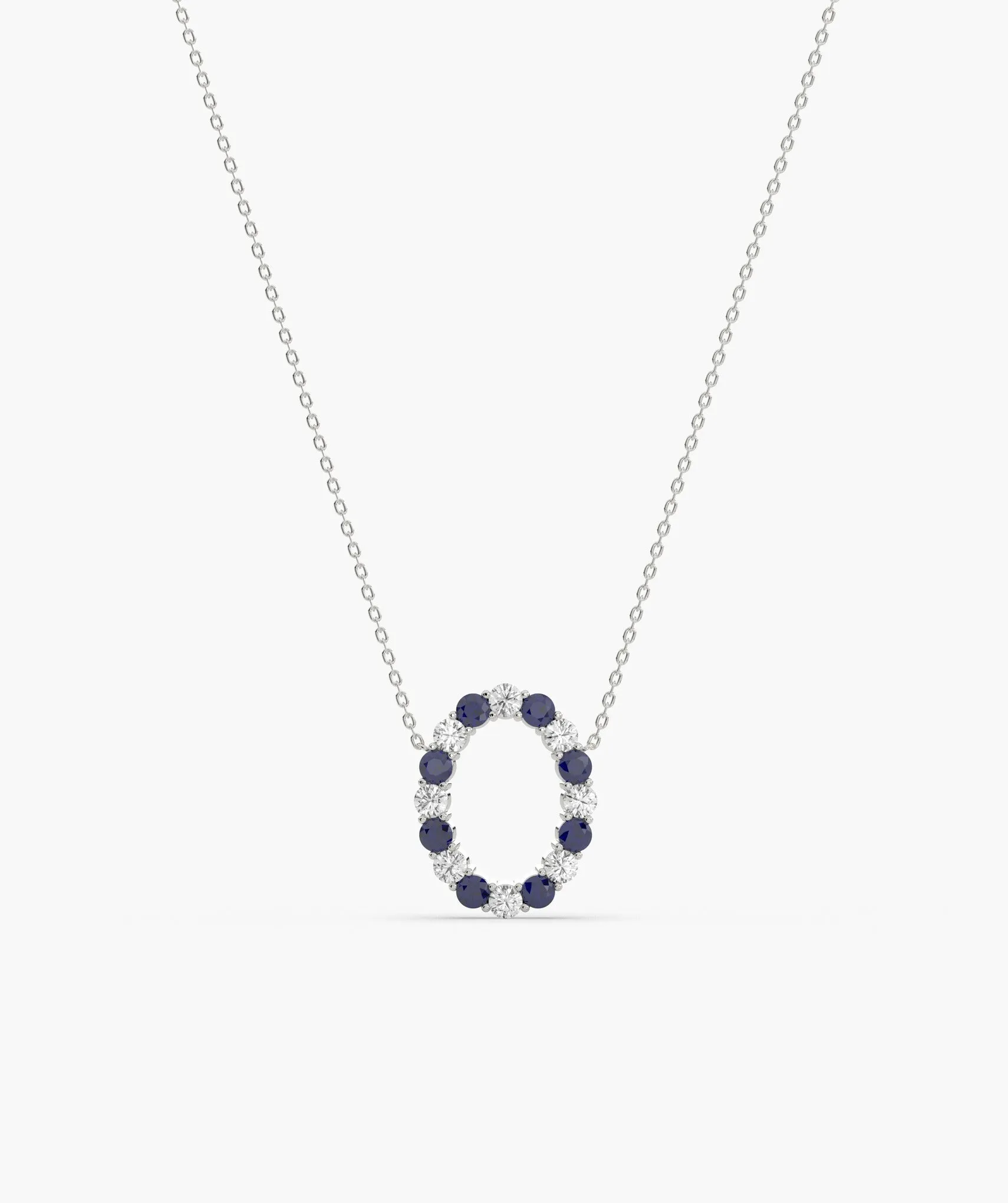 Celestial Sapphire Loop Necklace