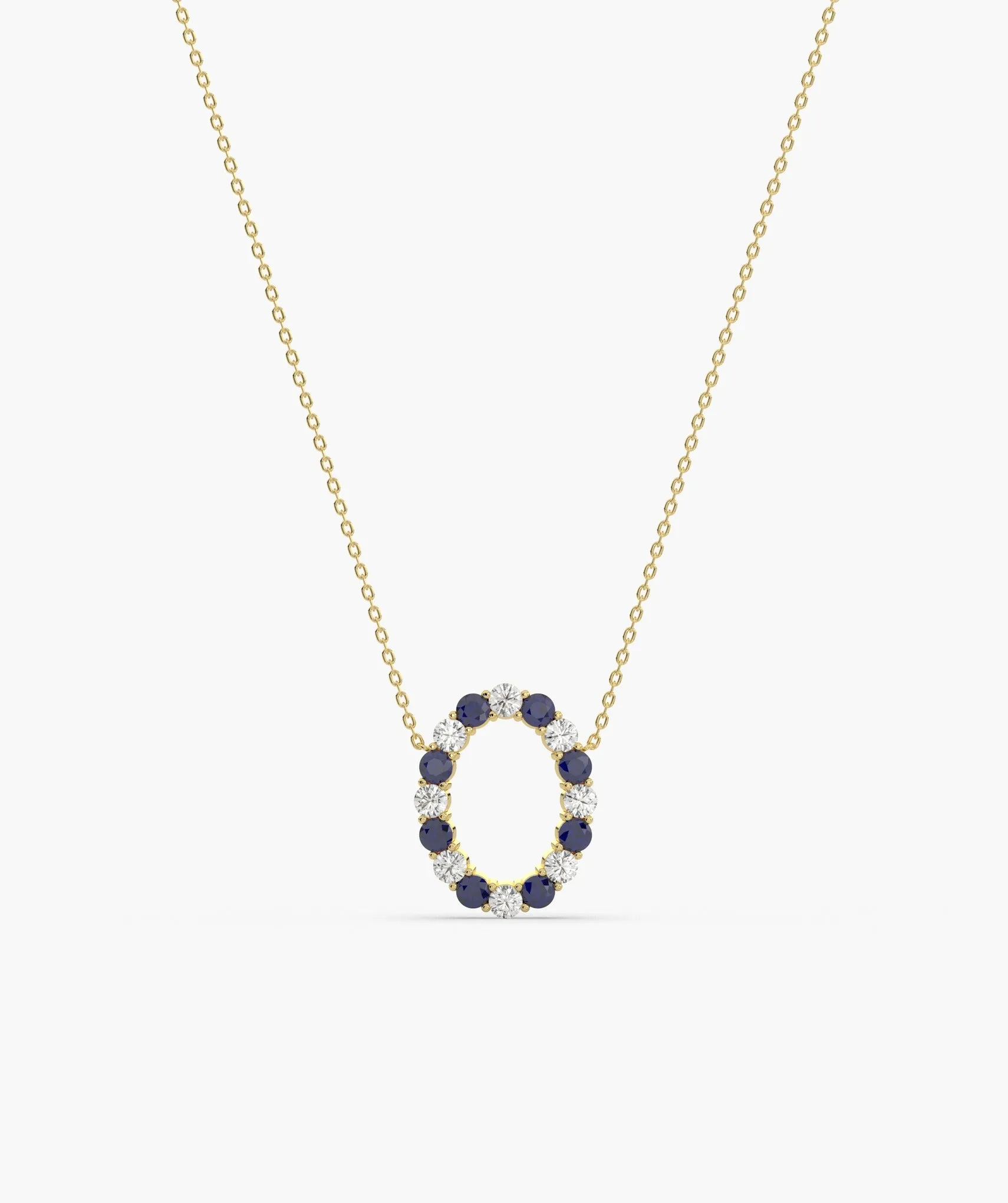 Celestial Sapphire Loop Necklace