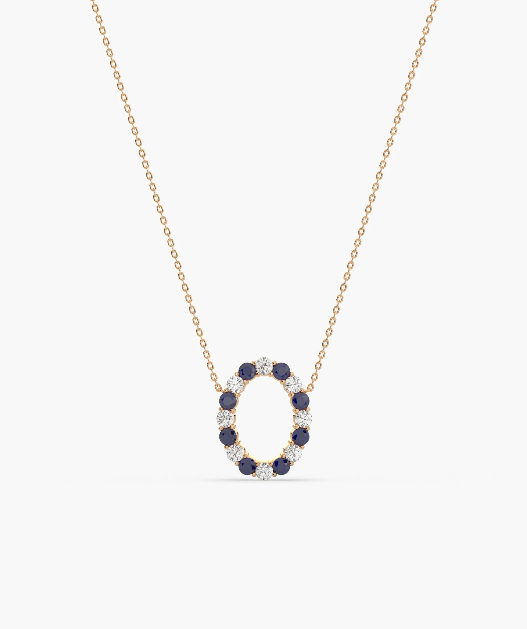 Celestial Sapphire Loop Necklace