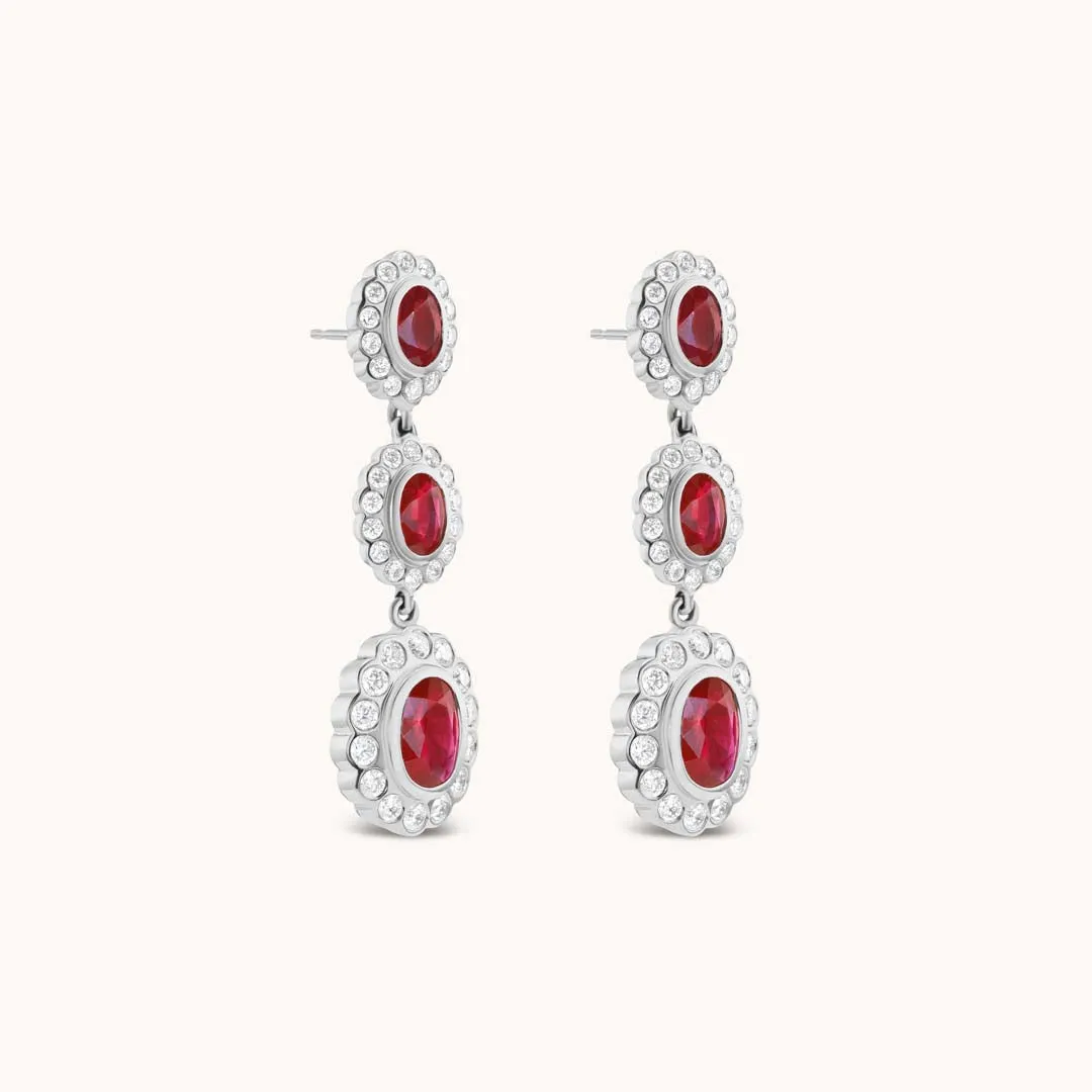 Celine Earrings Ruby