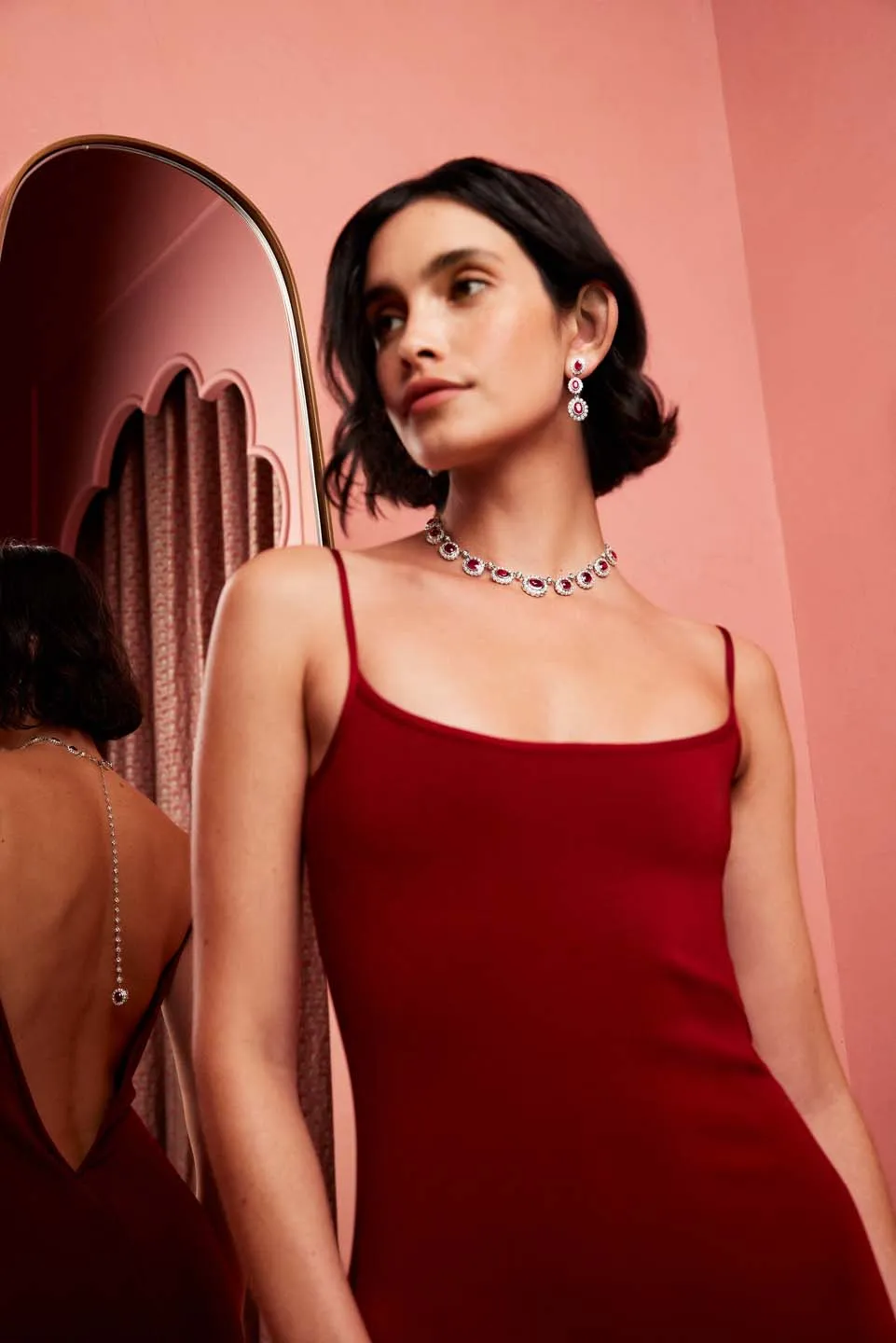 Celine Earrings Ruby